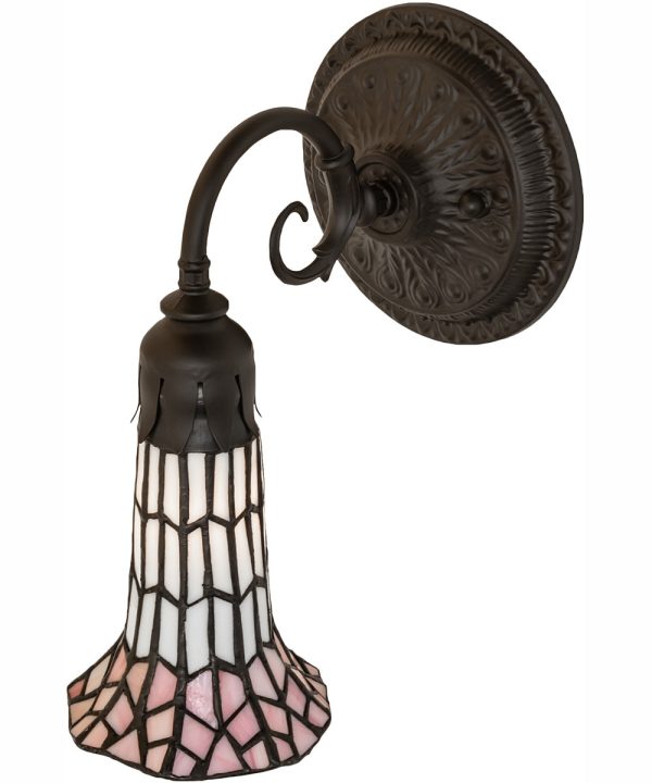 5.5  Wide Stained Glass Pond Lily Wall Sconce on Sale