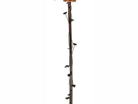 58  High Amber Tiffany Pond Lily 3 Light Floor Lamp For Discount