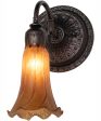 5.5  Wide Amber Tiffany Pond Lily Wall Sconce Sale