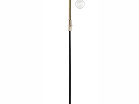 Nilmani 3-Light Floor Lamp Antique Brass Black Online Sale