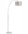 Valerie 1-Light Arch Lamp Chrome Stainless Steel Crystal Supply