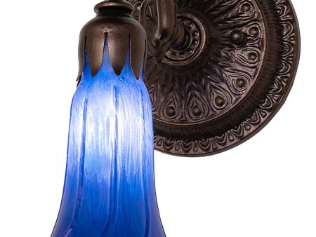 5.5  Wide Blue Tiffany Pond Lily Wall Sconce Sale