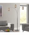 Valerie 3-Light 3-Light Arch Lamp Chrome Stainless Steel Crystal Fashion