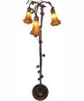 58  High Amber Tiffany Pond Lily 3 Light Floor Lamp For Discount