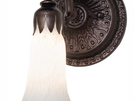 5.5  Wide White Tiffany Pond Lily Wall Sconce For Cheap