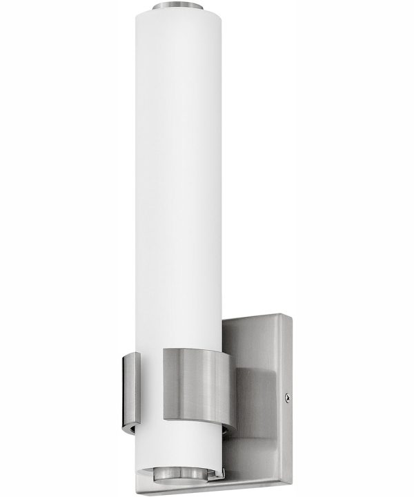 Aiden LED-Light Small LED Sconce in Brushed Nickel For Sale