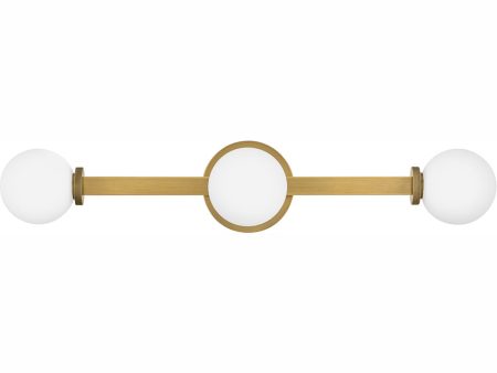 Audrey 3-Light Three Light Vanity in Heritage Brass Hot on Sale