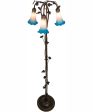 58  High Pink Blue Tiffany Pond Lily 3 Light Floor Lamp Fashion