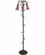 58  High Lavender Tiffany Pond Lily 3 Light Floor Lamp For Sale