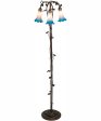 58  High Pink Blue Tiffany Pond Lily 3 Light Floor Lamp Fashion