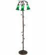 58  High Green Tiffany Pond Lily 3 Light Floor Lamp Sale