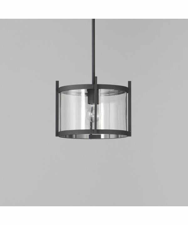 Belfry 1-Light Semi-Flush Pendant Black Online now