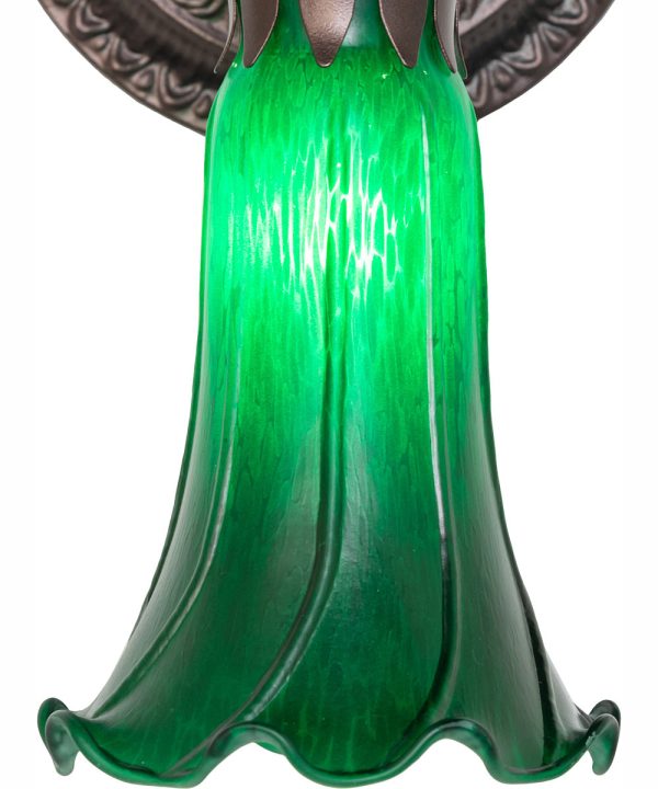 5.5  Wide Green Tiffany Pond Lily Wall Sconce For Discount