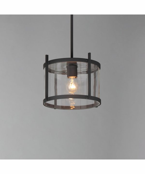 Belfry 1-Light Semi-Flush Pendant Black Online now