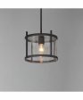 Belfry 1-Light Semi-Flush Pendant Black Online now