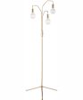 Nilmani 3-Light Floor Lamp Gold Online now