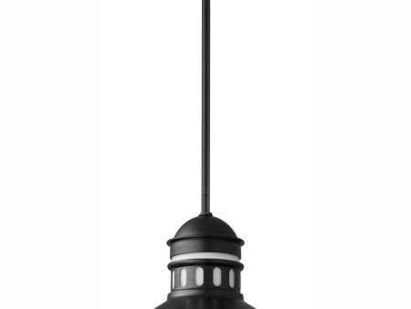 Admiralty 1-Light Outdoor Pendant Black For Sale