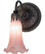 5.5  Wide Pink Tiffany Pond Lily Wall Sconce Fashion