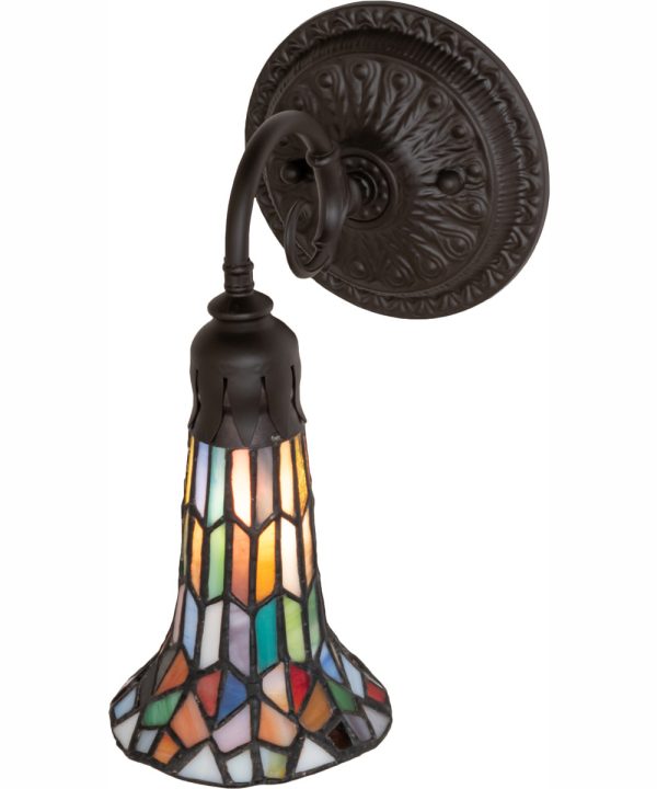 5.5  Wide Stained Glass Pond Lily Wall Sconce on Sale