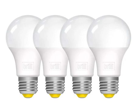 Wind Down A19 60 Watt Dimmable 2700K LED Light Bulb by Brilli (4 Pack) Discount