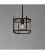 Belfry 1-Light Semi-Flush Pendant Black Online now