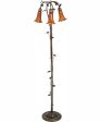 58  High Amber Tiffany Pond Lily 3 Light Floor Lamp For Discount