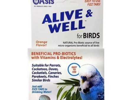 Oasis Alive and Well, Stress Preventative and Pro-Biotic Tablets for Birds 1 count by Oasis Biocompatible Online Sale